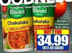 Three Star Cash and Carry Rhodes Chakalaka Asst offer