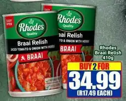 Three Star Cash and Carry Rhodes Braai Relish offer