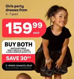 PEP Girls party dresses offer