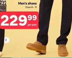 PEP Men's shoes offer