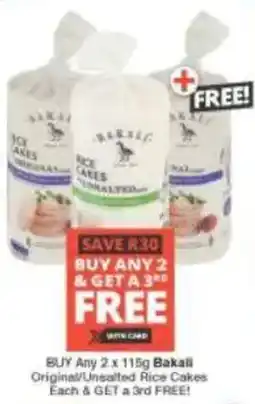 Checkers Bakali Original/ Unsalted Rice Cakes offer