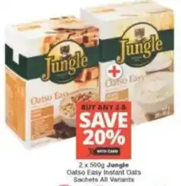 Checkers Jungle Oatso Easy Instant Oats Sachets All Variants offer