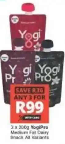 Checkers YogiPro Medium Fat Dairy Snack All Variants offer