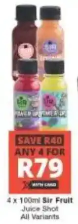 Checkers Sir Fruit Juice Shot All Variants offer