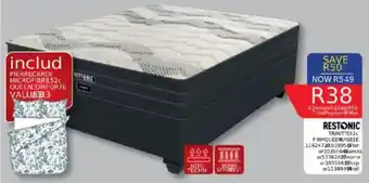 Furnmart Restonic trinity firm queen base offer