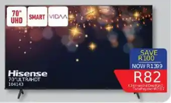 Furnmart Hisense 70" UHD Smart Vidaa TV offer
