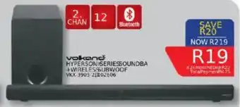Furnmart Volkano hypersonic series soundbar + wireless subwoofer offer
