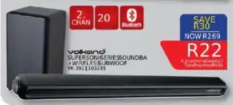 Furnmart Volkano supersonic series soundbar + wireless subwoofer offer