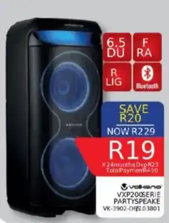 Furnmart Volkano vxp200 series party speaker offer