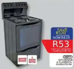 Furnmart Defy kitchenaire 4 plate stove offer