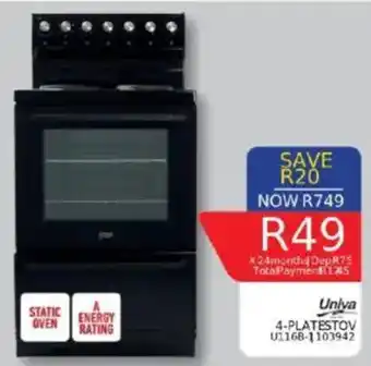 Furnmart Univa 4-plate stove offer