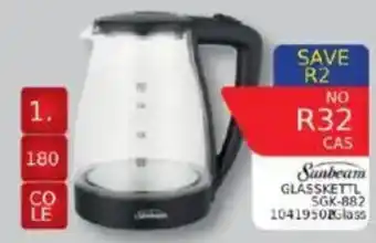 Furnmart Sunbeam glass kettle offer