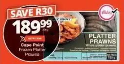 Checkers Cape Point Frozen Platter Prawns offer