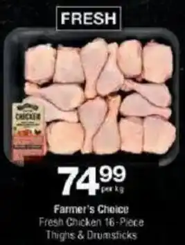 Checkers Farmer's Choice Fresh Chicken Thighs & Drumsticks offer