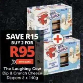 Checkers The Laughing Cow Dip & Crunch Cheese Dippers offer