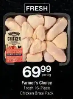 Checkers Farmer's Choice Fresh Chicken Braai Pack offer
