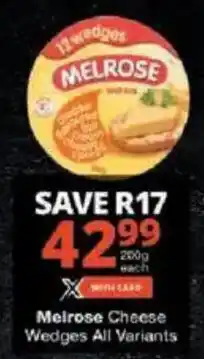 Checkers Melrose Cheese Wedges All Variants offer