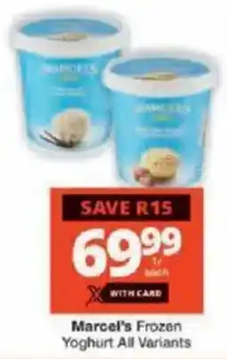 Checkers Marcel's Frozen Yoghurt All Variants offer