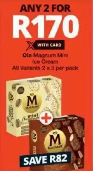 Checkers Ola Magnum Mini Ice Cream All Variants offer