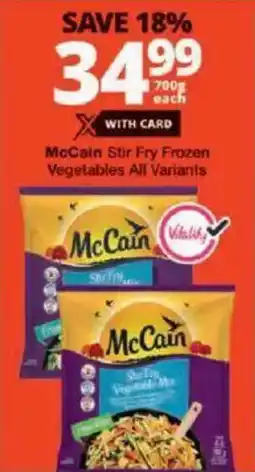 Checkers McCain Stir Fry Frozen Vegetables All Variants offer