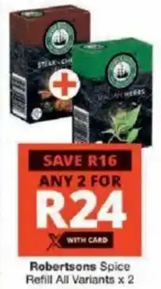 Checkers Robertsons Spice Refill All Variants offer