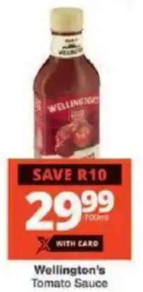 Checkers Wellington's Tomato Sauce offer