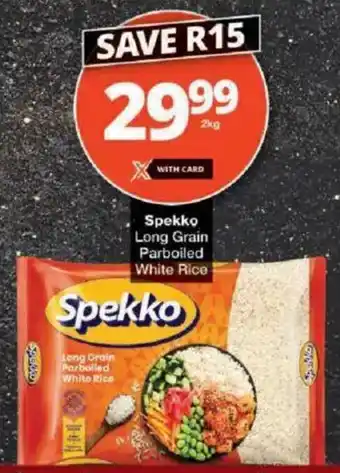 Checkers Spekko Long Grain Parboiled White Rice offer