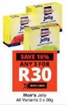 Checkers Moir's Jelly All Variants offer