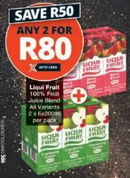 Checkers Liqui Fruit 100% Fruit Juice Blend All Variants offer