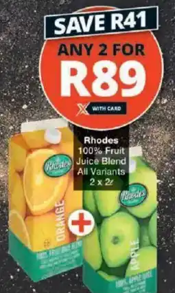 Checkers Rhodes 100% Fruit All Variants offer