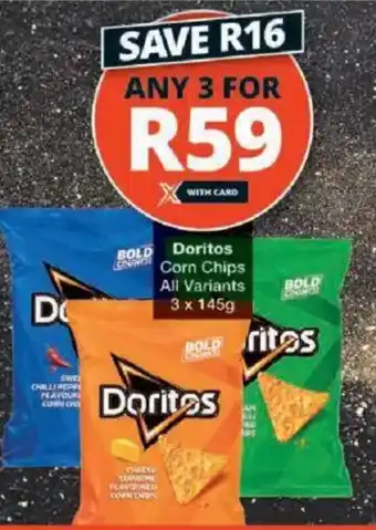 Checkers Doritos Corn Chips All Variants offer