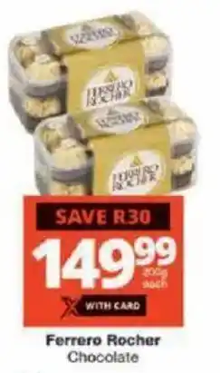 Checkers Ferrero Rocher Chocolate offer