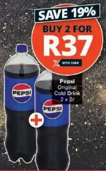 Checkers Pepsi Original Cold Drink offer