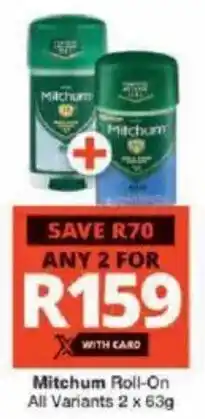 Checkers Mitchum Roll-On All Variants offer