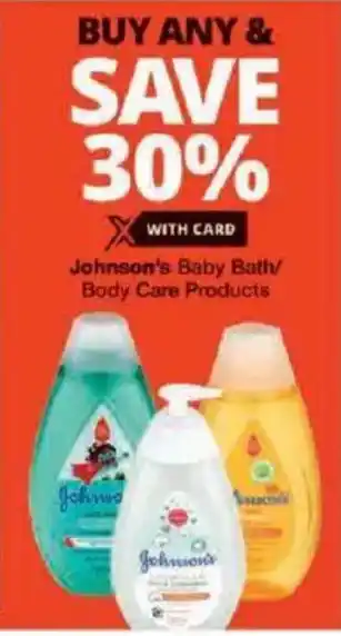 Checkers Johnson's Baby Bath/ Body Care Products offer