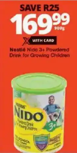 Checkers Nestlé Nida 3+ Powdered Drink for Growing Children offer