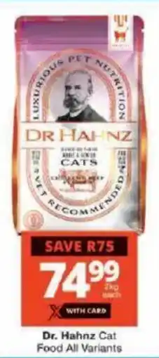 Checkers Dr. Hahnz Cat Food All Variants offer