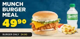 Hungry Lion Munch burger meal offer
