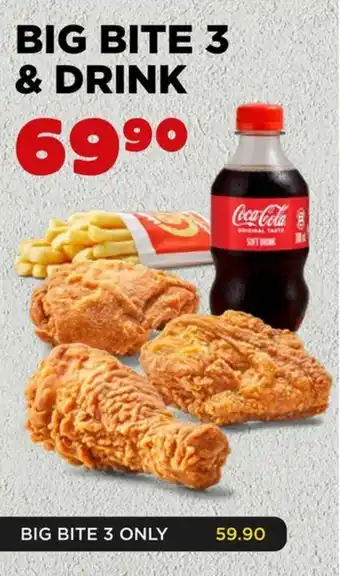 Hungry Lion Big bite 3 & drink offer