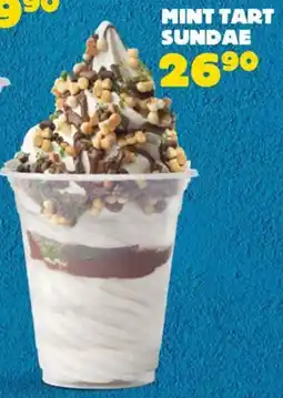 Hungry Lion Mint tart sundae offer