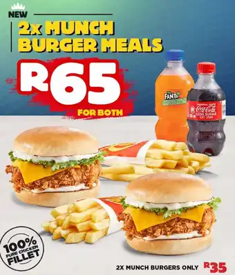 Hungry Lion Munch burger meals offer