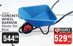 KitKat Cash and Carry CONCRETE WHEEL BARROW Plastic Bin Blue offer