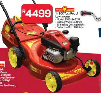 Pick n Pay Hypermarket WOLF Garden 149CC Torx Petrol Lawnmower offer