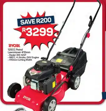 Pick n Pay Hypermarket RYOBI 125CC Petrol Lawnmover offer