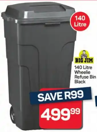 Pick n Pay Hypermarket BIG JIM Wheelie Refuse Bin Black offer