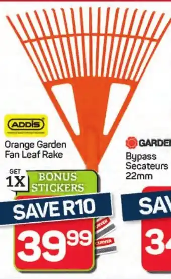 Pick n Pay Hypermarket ADDIS Orange Garden Fan Leaf Rake offer