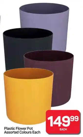 Pick n Pay Hypermarket Plastic Flower Pot Assorted Colours offer