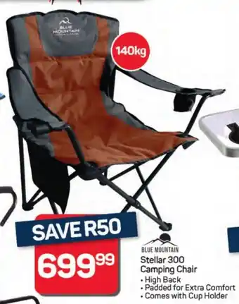 Pick n Pay Hypermarket Blue Mountain Stellar 300 Camping Chair offer