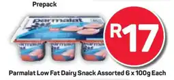 Pick n Pay Parmalat Low Fat Dairy Snack Assorted 6 x 100g Each offer