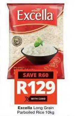 Checkers Excella Long Grain Parboiled Rice 10kg offer